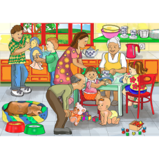 A4 "My Family" 24 Piece Wooden Puzzle 